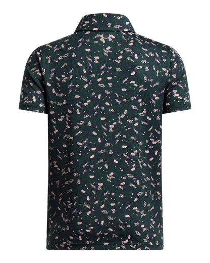 Under Armour Junior Golf Shirt | Polo | Green/Blue Printed