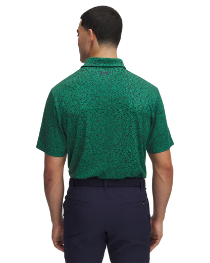 Under Armour Men's Golf Polo | 3.0 Printed Polo | Green/Black