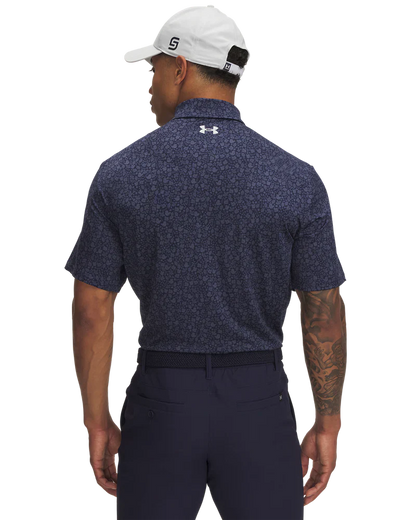 Under Armour Men`s Golf Shirt | Playoff Printed 3.0 Polo | Navy/Grey