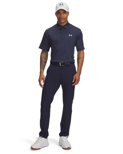 Under Armour Men`s Golf Shirt | Playoff Printed 3.0 Polo | Navy/Grey