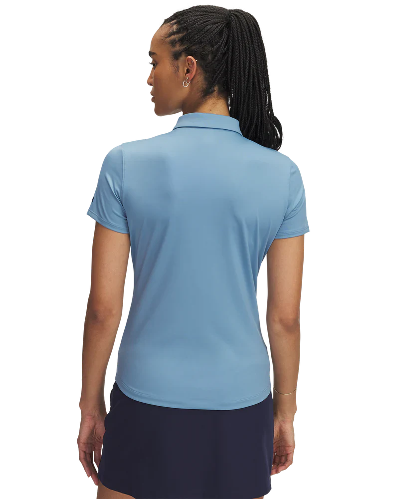 Under Armour Women's Golf Shirt | Polo Playoff SS | Blue Smoke