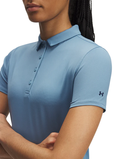 Under Armour Women's Golf Shirt | Polo Playoff SS | Blue Smoke