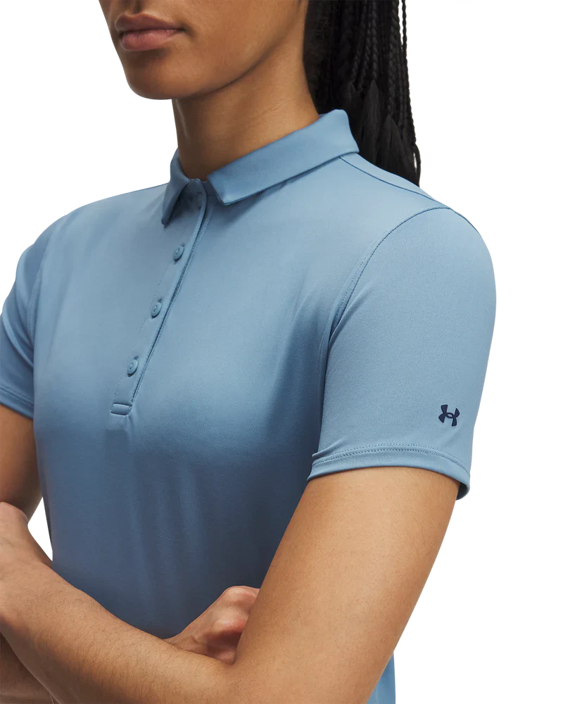 Under Armour Women's Golf Shirt | Polo Playoff SS | Blue Smoke