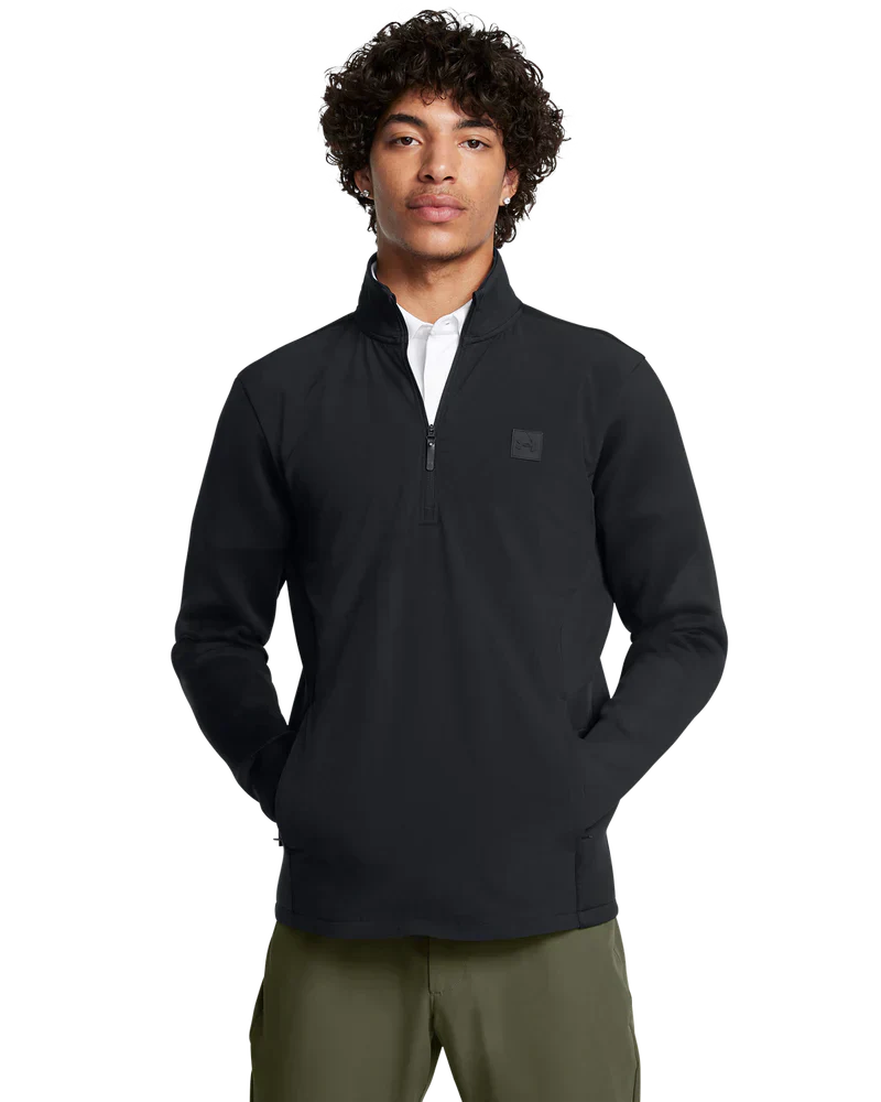 Under Armour Men's Golf Jacket | Drive Pro Storm | Hybrid Half Zip | Black