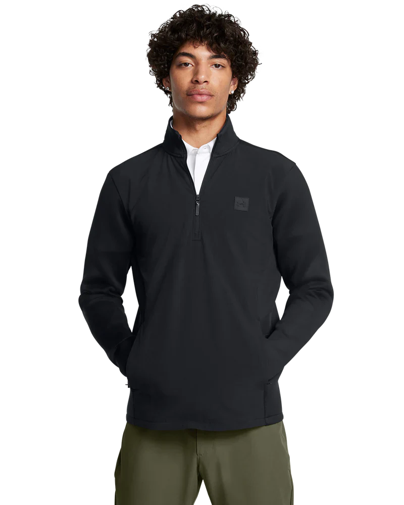 Under Armour Men's Golf Jacket | Drive Pro Storm | Hybrid Half Zip | Black