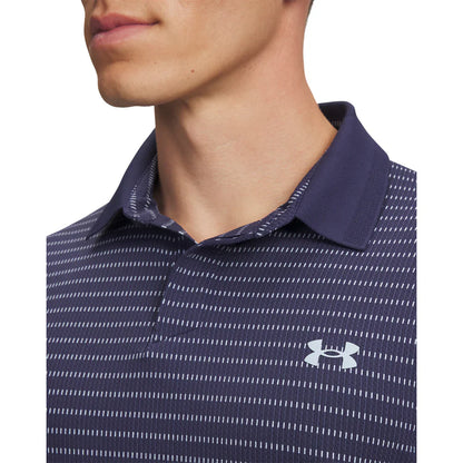 Under Armour Men's Golf Polo | Drive Chill | Printed Polo | Midnight Navy