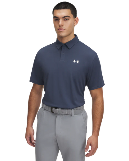 Under Armour Men's Golf Shirt | T2G Pique Polo | Downpour Grey