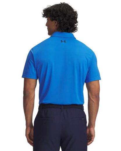Under Armour Men's Golf Shirt | T2G Pique Polo | Blue Atlantis