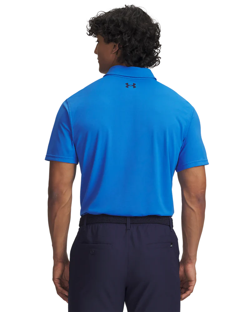 Under Armour Men's Golf Shirt | T2G Pique Polo | Blue Atlantis