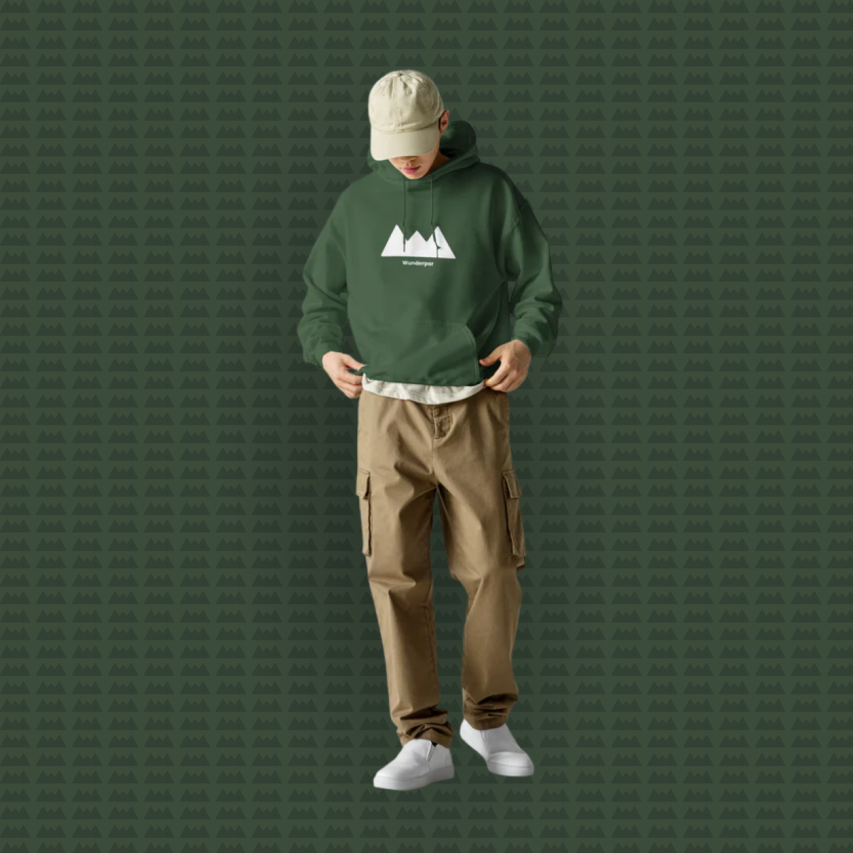 Wunderpar Solid Logo Hoodie - Green