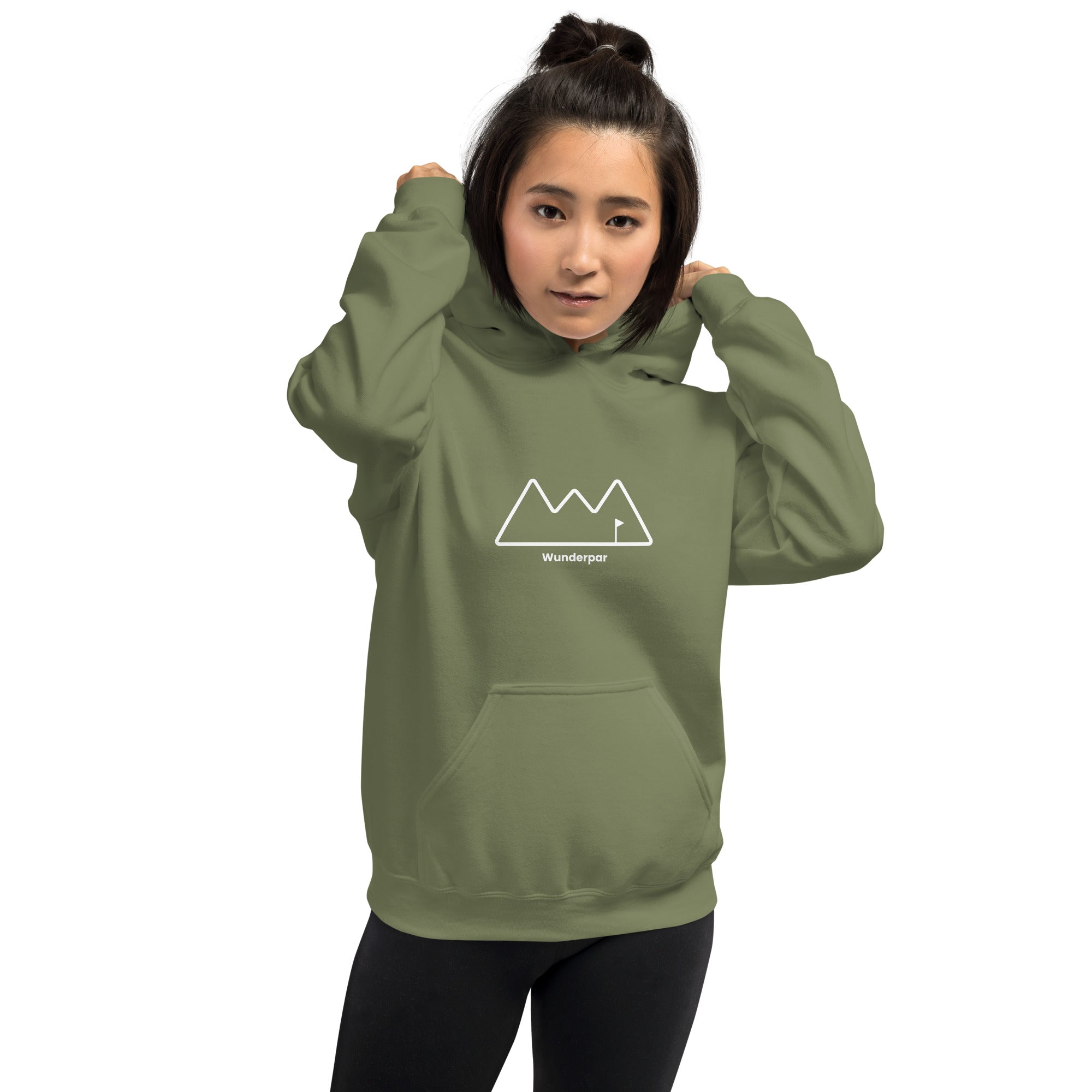 Khaki Wunderpar Hoodie - Outline Logo