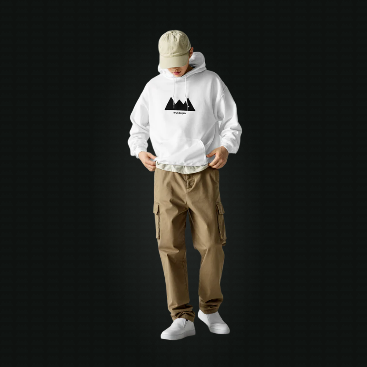 Wunderpar Solid Logo Hoodie - White