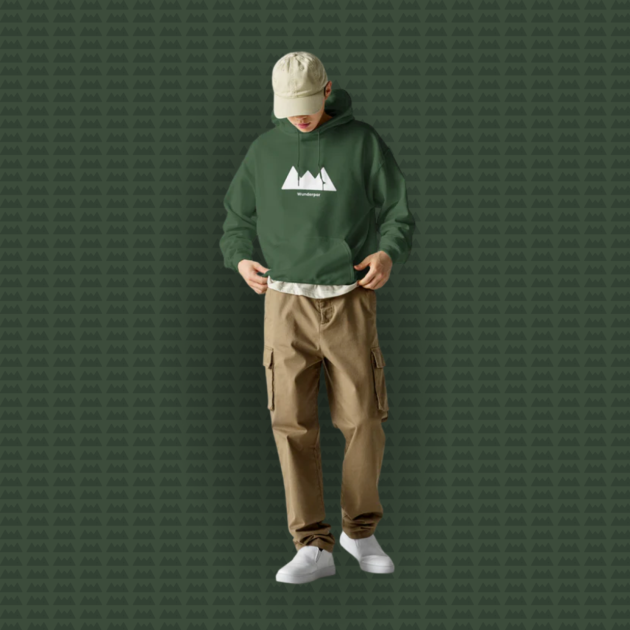 Green Wunderpar Hoodie - Solid Logo